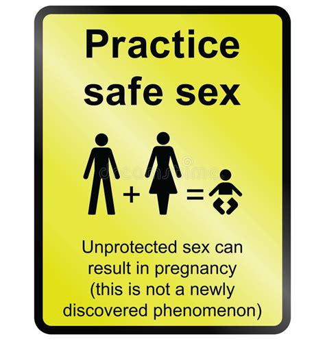 practice safe sex information sign stock vector illustration of