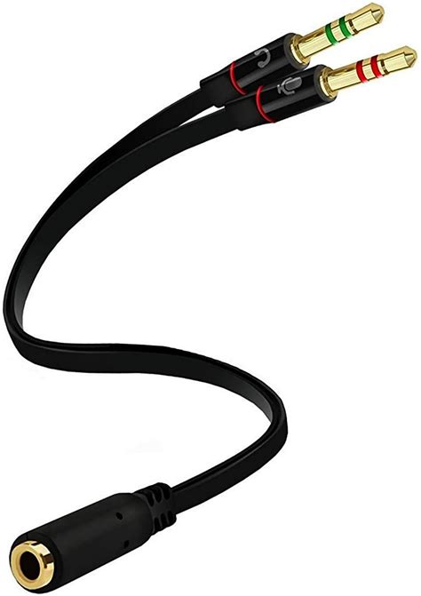 cuadapter pc splitter cable microphone splitter cable stereo adapter plug stereos pc headset