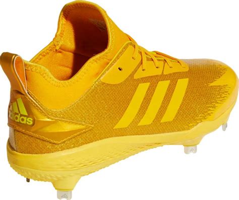 adizero afterburner  dipped metal baseball cleats yellow mens adidas cleats dpadda