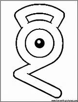 Unown sketch template