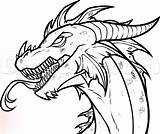 Dragon Drawing Draw Drawings Head Easy Cool Dragoart Step Japanese Sketch Realistic sketch template