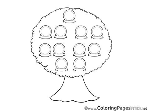 family tree  printable coloring sheets