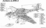 Ju 87 Junkers Cutaway Stuka Drawings Ju87 Technical Wwii sketch template