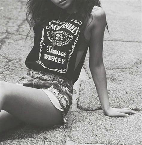 alcohol black and white fashion girl jack daniels image 326423 on