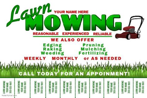 customize  lawn service flyer templates postermywall lawn mowing