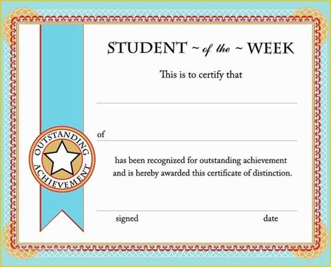 school award certificate templates   printable student
