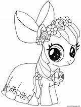 Pony Coloring Little Bloom Pages Apple Printable Color Book Print Prints sketch template