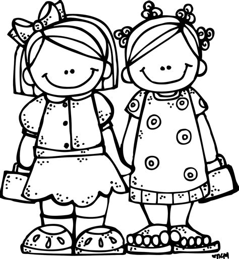 Sisters Clipart Black And White