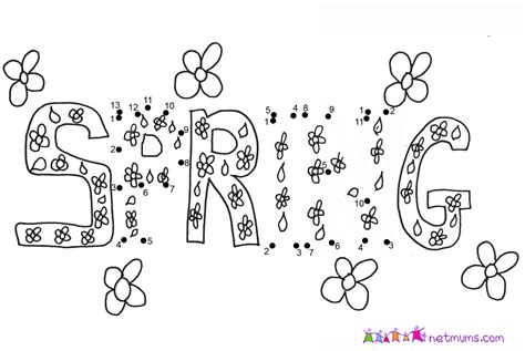 spring dot  dot coloring pages coloring pages