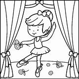 Coloring Ballerina Pages Print sketch template