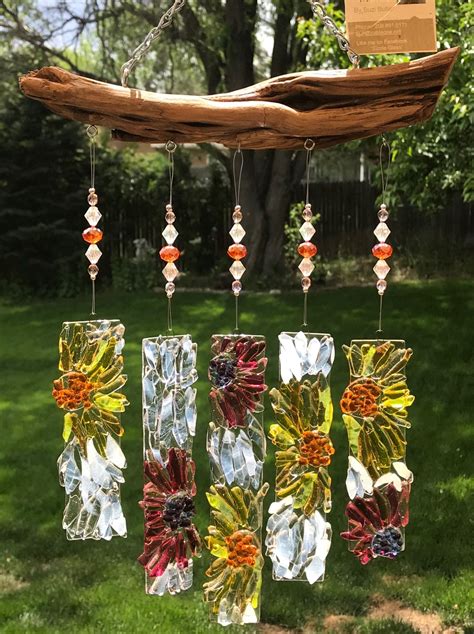 Fused Glass Wind Chime Glass Wind Chimes Glass
