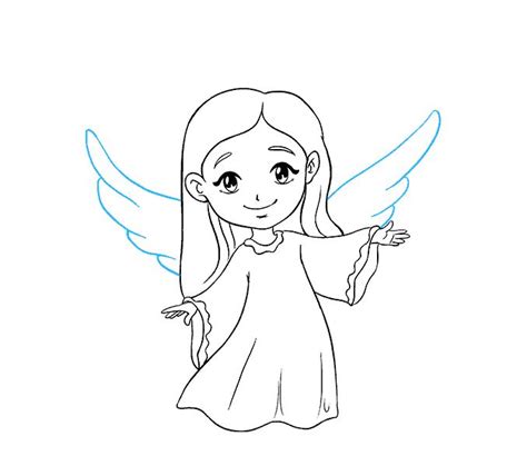 How To Draw An Angel In A Few Easy Steps Easy Drawing Guides Angel