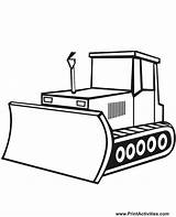Bulldozer Coloring Construction Pages Truck Site Ready sketch template