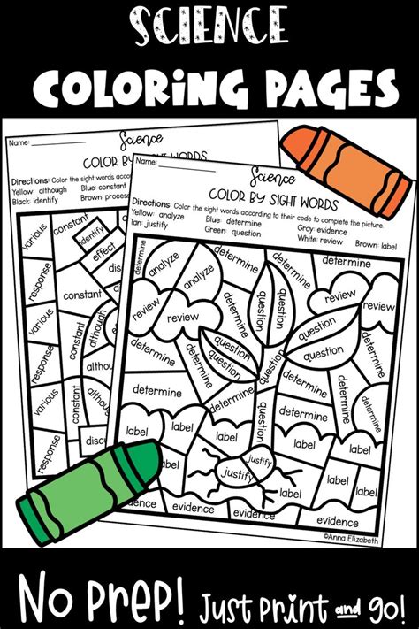 science coloring pages science words elementary science classroom