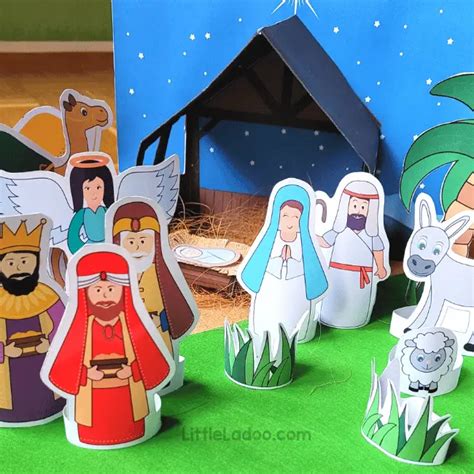 nativity scene printable diy nativity set