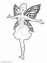 Coloring Pages Fairy Princess Barbie Mariposa Movie Girls Printable sketch template