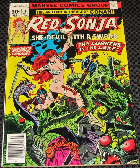 Red Sonja 4 1977 Comic Books Bronze Age Marvel Red Sonja