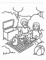 Picnic Coloring Pages Preschool Theme Food Kids Camping Table Printable Activities Sheets Teaching Teddy Bear English Getcolorings Beach Crafts Picnics sketch template