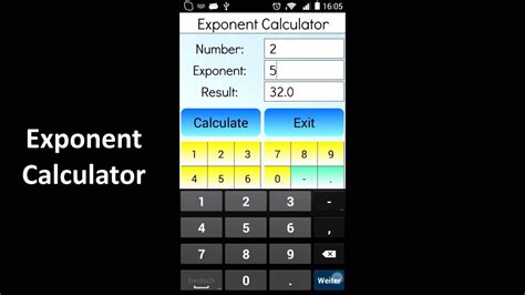 exponent calculator youtube