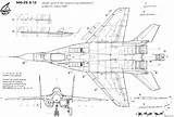 Mig 29 Blueprints Mikoyan Fighter Blueprintbox Choose Board Sci Fi Gurevich Plans Cars Aircraft sketch template