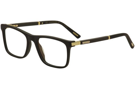 chopard eyeglasses vch217 0703 black 23kt gold plated optical frame