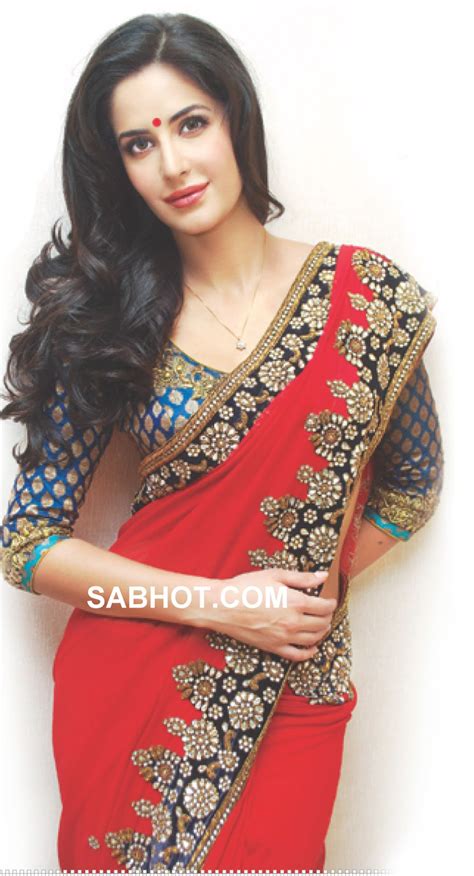 Katrina Kaif Poses In Red Saree Newspapers Scan Sabhot Blog