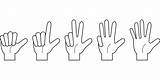 Hand Fingers Counting Pixabay Two Three Five Four Vector sketch template
