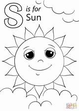 Coloring Sun Letter Pages Preschool Kids Sunshine Printable Color Worksheets Alphabet Sheets Drawing Letters Activities Colouring Spider Supercoloring Crafts Print sketch template