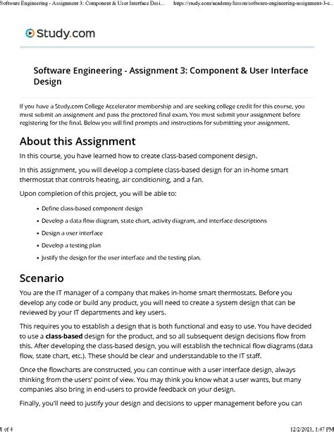 solution assignment  component user interface design studypool