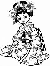 Coloring Pages Para Meninas Maravilhosas Japanese Geisha Getdrawings Girl sketch template