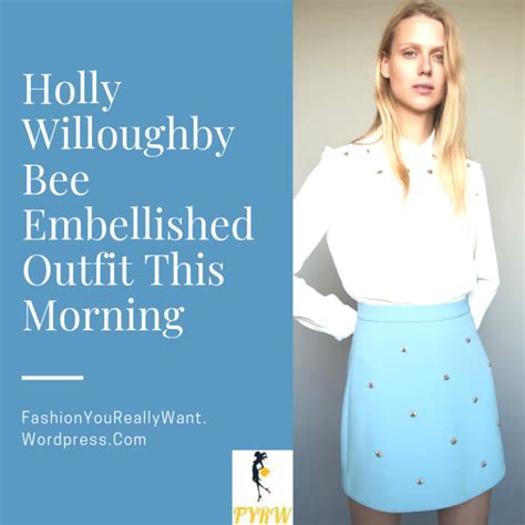 Holly Willoughby Bee Embellished Outfit This Morning February 2018