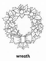 Coloring Pages Wreaths Wreath Christmas Popular sketch template