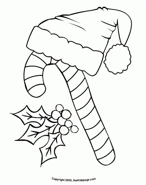 printable candy cane coloring pages