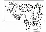 Coloring Weather sketch template