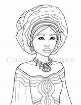 Fashions Africaine Adulte Afrique Visages Africain Visage sketch template