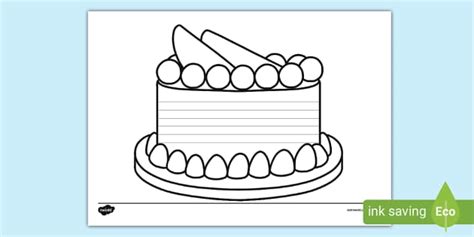 cake writing template twinkl educational resources ks