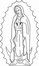 Guadalupe Coloring Lady Mary Virgen Pages La Catholic Virgin Mother Color Clipart Rosa Drawing Kids Printable Maria Para Colorear Dibujos sketch template