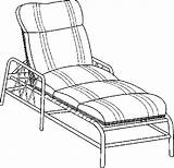 Coloring Pages Chaise Lounge Furniture sketch template