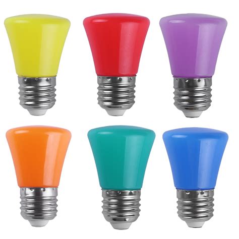 awe light  led colored light bulb  medium base multi colored light