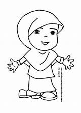 Mewarnai Kartun Berhijab Sketsa Muslim Wanita Gadis Cantik Berkerudung Muslimah Diwarnai Putih Hitam Bercadar Spesial Penting Misalnya Satu Warnai Sesuai sketch template