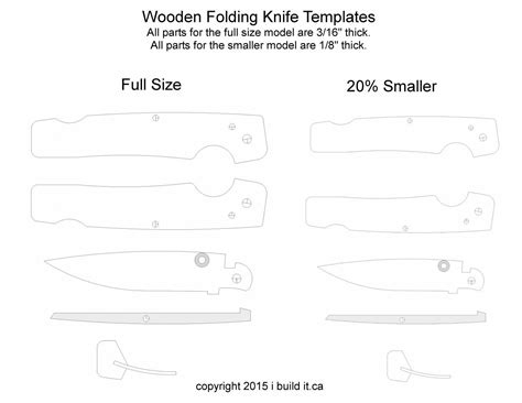 printable folding knife templates  printable
