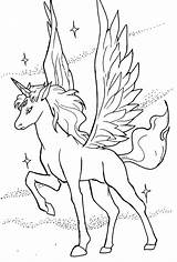 Coloring Unicorn Pegasus Pages Printable Sheets Baby Alicorn Color Realistic Print Moon Unicorns Boys Sailor Heart Flying Colorings Colorir Wings sketch template