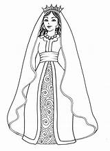 Purim Coloring Pages Characters Esther Queen Print sketch template