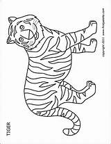 Firstpalette Salvajes Zoo Tigers Letter sketch template