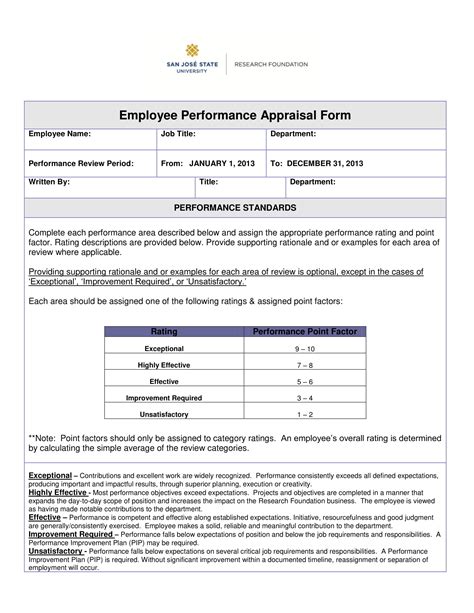 performance review form  examples format sample examples