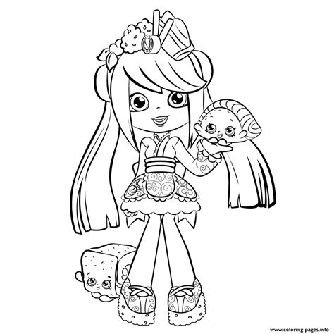 printable coloring pages  girls shopkins