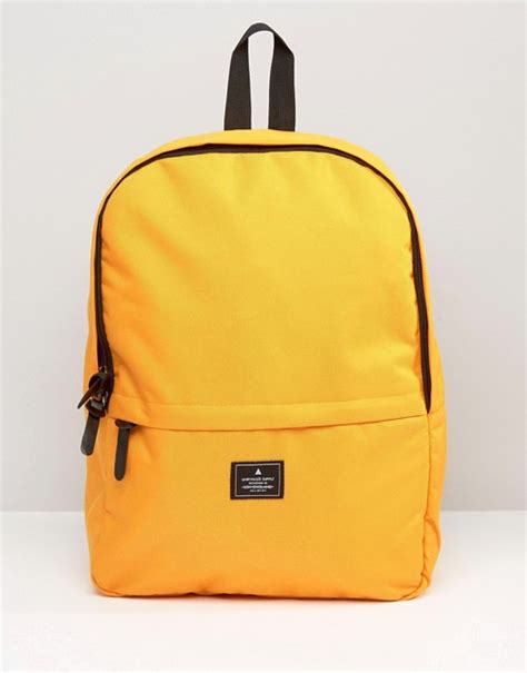 asos asos backpack  yellow