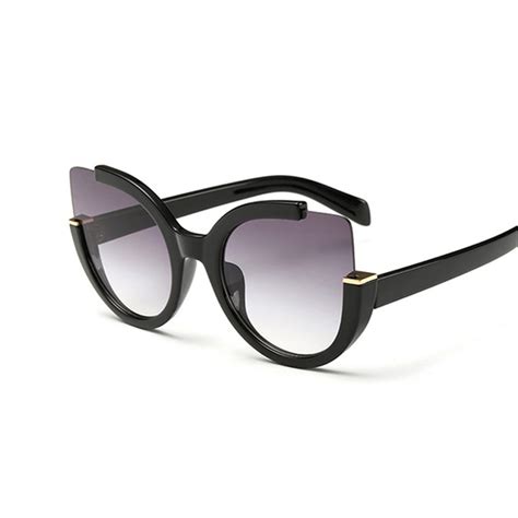 2017 new brand desig fashion oversized cat eye sunglasses women summer