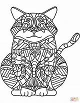 Coloring Zentangle Colorare Seniors Grasso Gatto Dikke Kleurplaat Katze Fette Disegni Coloriages Gratuits Mandalas Healthcare Kleurplaten Malvorlage Drukuj sketch template