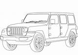 Jeep Coloring Wrangler Pages Supercoloring Categories sketch template
